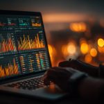 SEO data on laptop