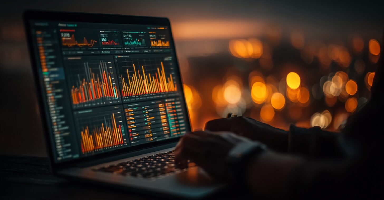 SEO data on laptop